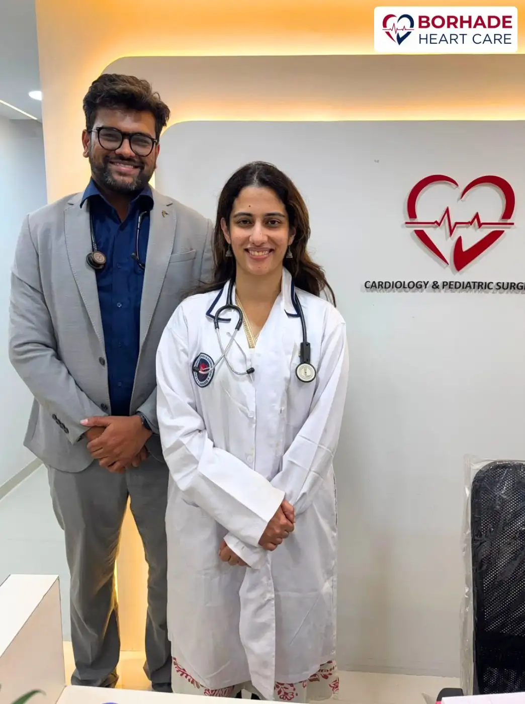 Dr. Ajinkya Borhade and Dr. Apoorva Makan at Borhade Heart Care, Ravet