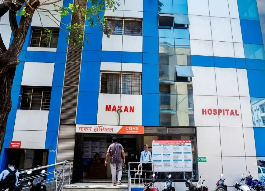 Exterior view of Makan Hospital, Old Sangvi, Near Pimple Saudagar, Pune