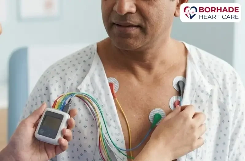 Patient opting for 24 hour holter monitoring test.