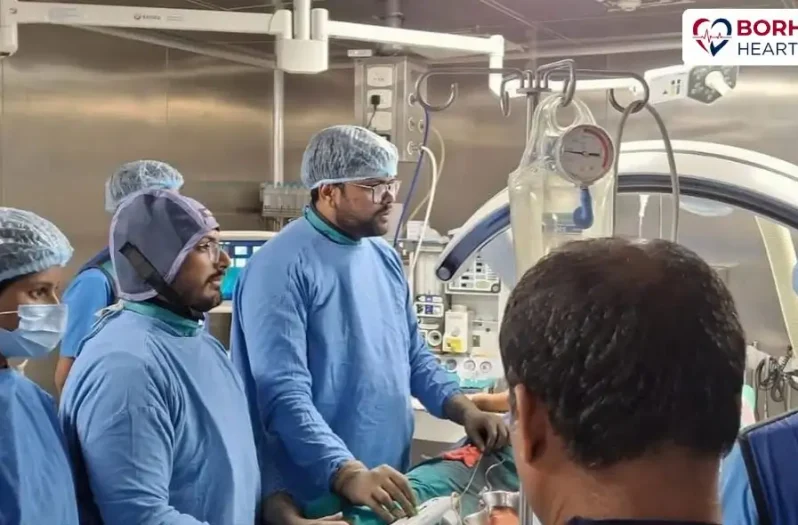 Dr. Ajinkya Borhade performing heart surgery in Pune.