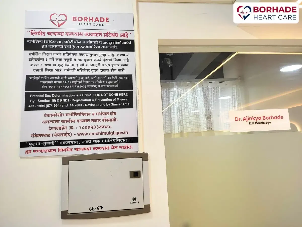 Mandatory Notice of Prohibition of Sex Determination at Borhade Heart Care, Ravet
