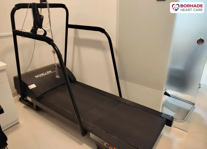 A stress test treadmill machine.