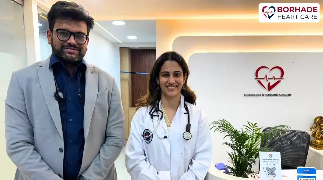 Dr. Ajinkya Borhade & Dr. Apoorva Makan at Borhade Heart Care, Ravet.